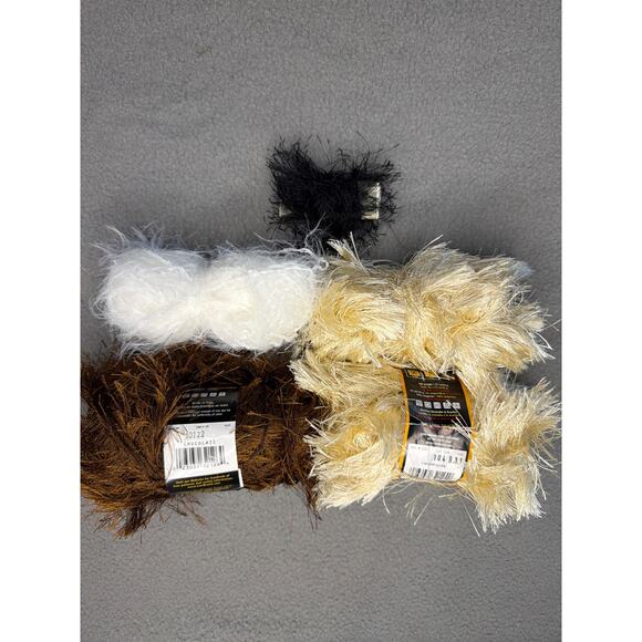 Lion Brand Yarn Fun Fur Mixed Two Pound 2# Lot Crochet Knit Craft DIY Gift - Picture 9 of 11